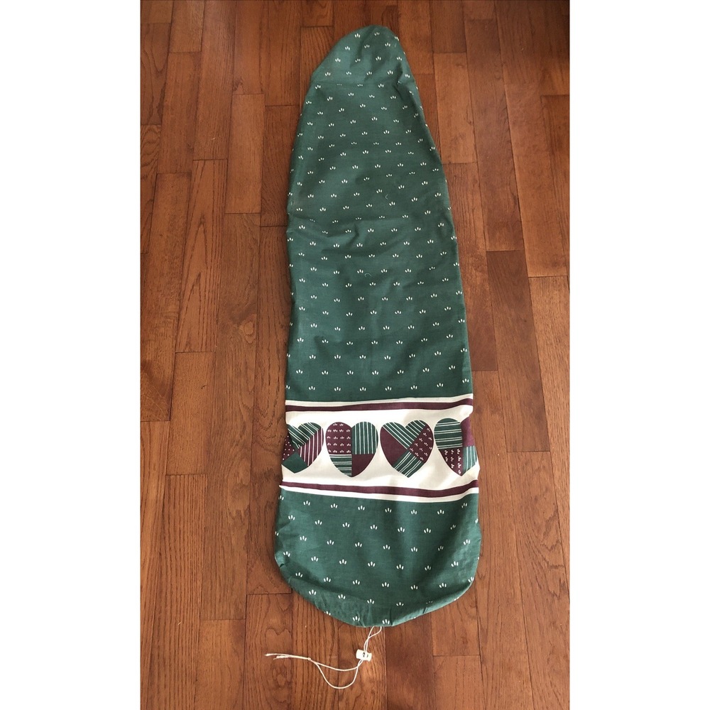 Vtg Stain Guard Seymour Ironing Board Cover Farm Patch Pattern Hearts